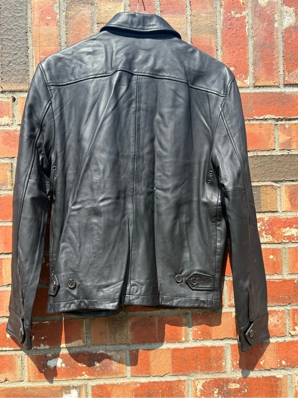 Polo by Ralph Lauren Men's Black Leather Bomber Jacket